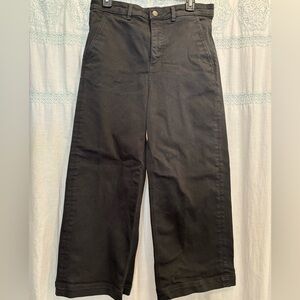 Everlane Black Cropped Wide-Leg Pants